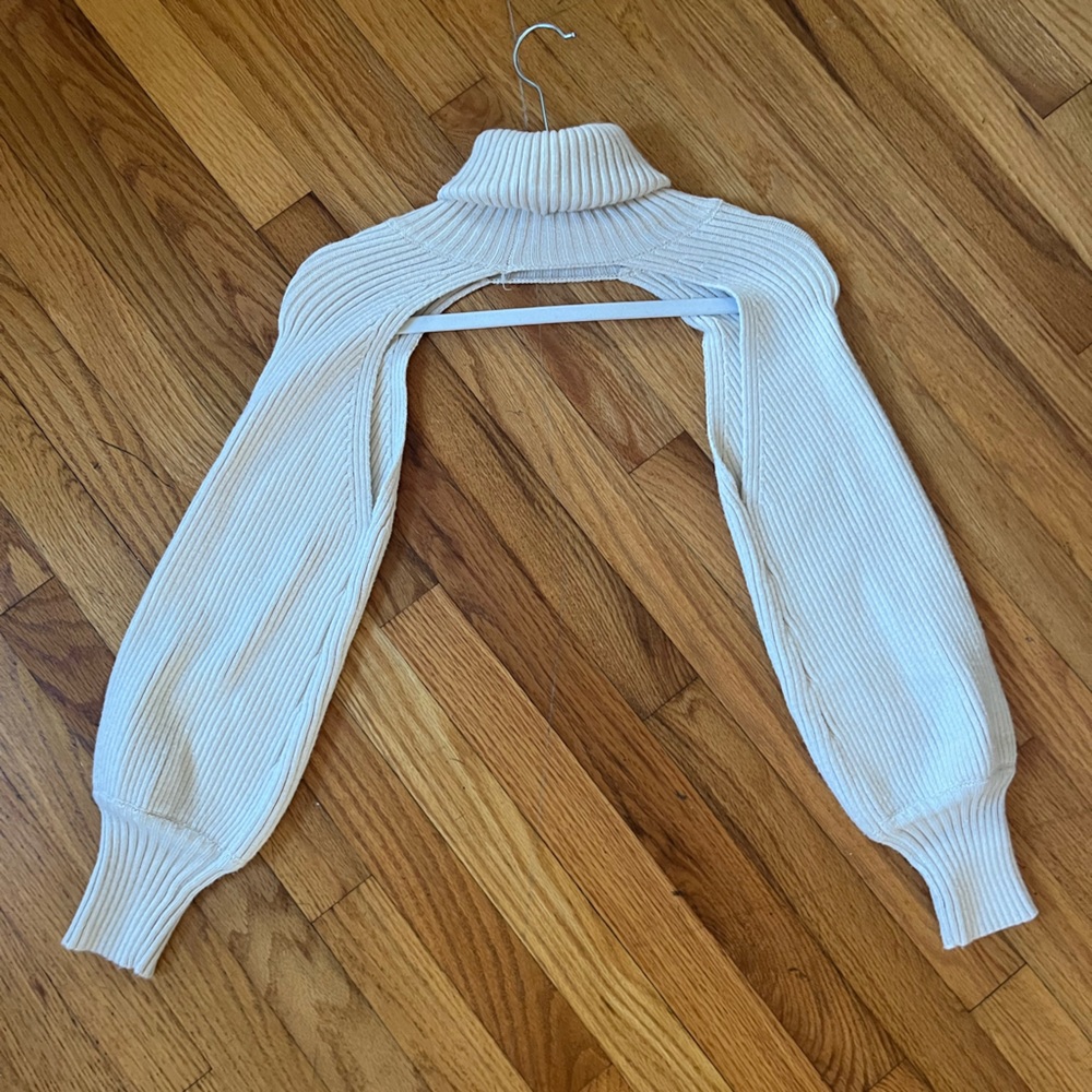 Zara Turtleneck Sleeve Scarf Sweater